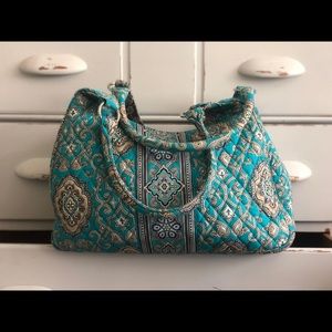 Vera Bradley Retired Large Hobo Bag Totally Turq